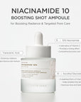 Madagascar Centella Niacinamide 10 Boosting Shot Ampoule – tonizuojanti ir spindesio suteikianti ampulė