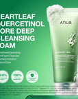 ANUA Heartleaf Quercetinol Pore Deep Cleansing Foam – giliai poras valantis veido prausiklis