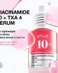 ANUA Niacinamide 10% + TXA 4% Dark Spot Correcting Serum - serumas su niacinamidu