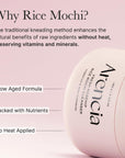 ARENCIA Rosehip Rice Mochi Cleanser - skaistumo suteikiantis veido prausiklis su erškėtuogėmis