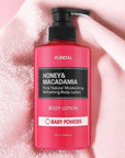 KUNDAL Honey & Macadamia Pure Body Lotion, Baby Powder – kūno losjonas švaros aromato