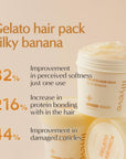 LILYEVE Repair Gelato Hair Pack Silky Banana – atkuriamoji plaukų kaukė žvilgesiui