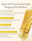 MEDICUBE Kojic Acid Turmeric Night Wrapping Mask – naktinė skaistinanti veido kaukė
