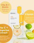 MEDIHEAL Essential Mask Vita – skaistinanti veido kaukė su vitaminų kompleksu