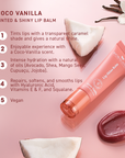 BIO BALANCE Lip Shine Balm Coco Vanilla – blizgesį suteikiantis maitinamasis lūpų balzamas