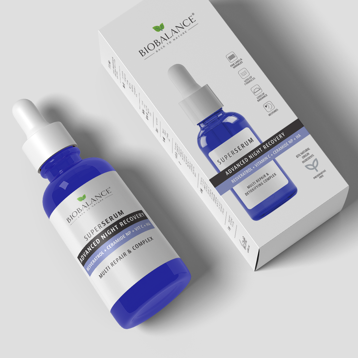 BIO BALANCE Advanced Night Recovery - naktinis atkuriamasis veido serumas
