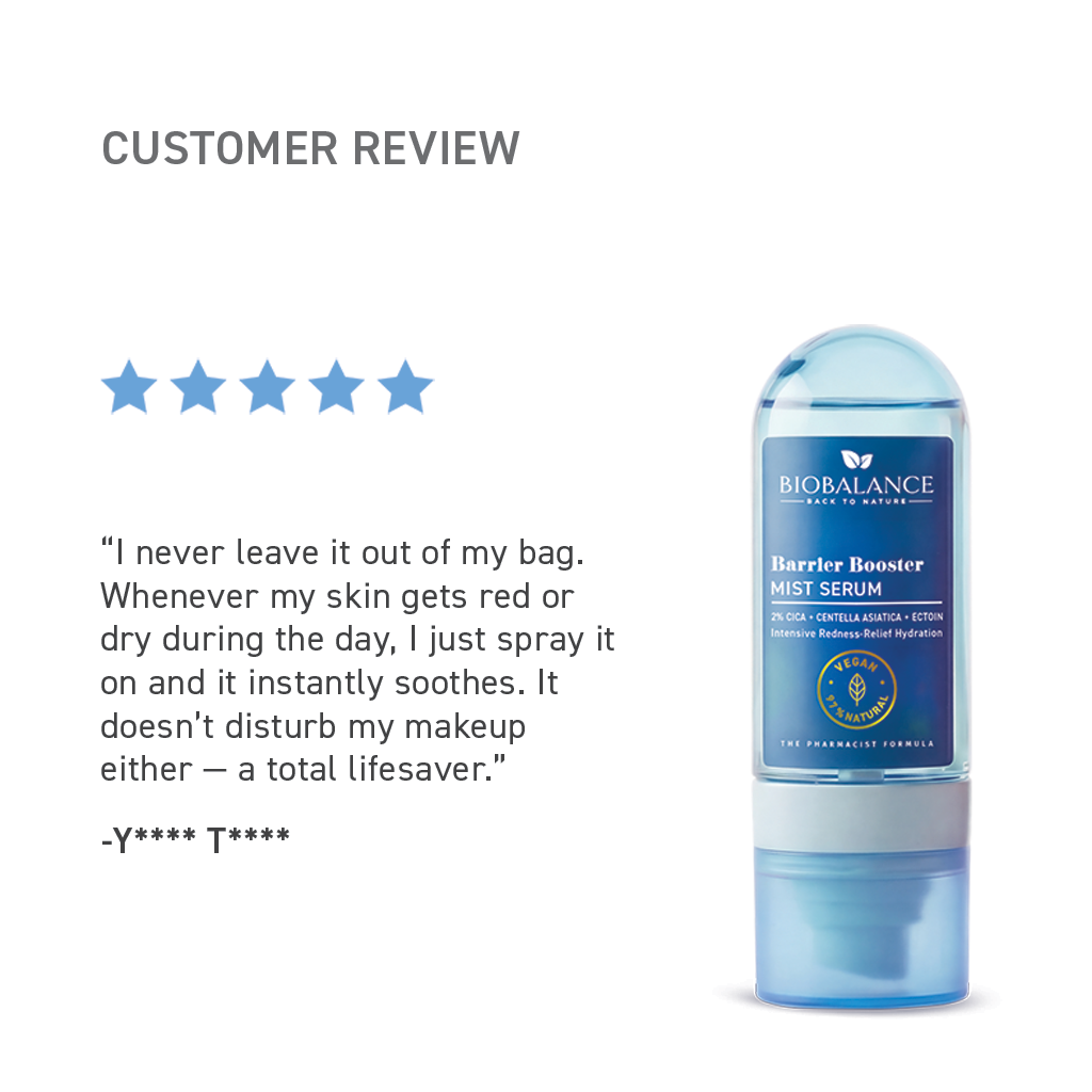 BIO BALANCE Barrier Booster Mist Serum  – odos barjerą stiprinanti veido dulksna-serumas