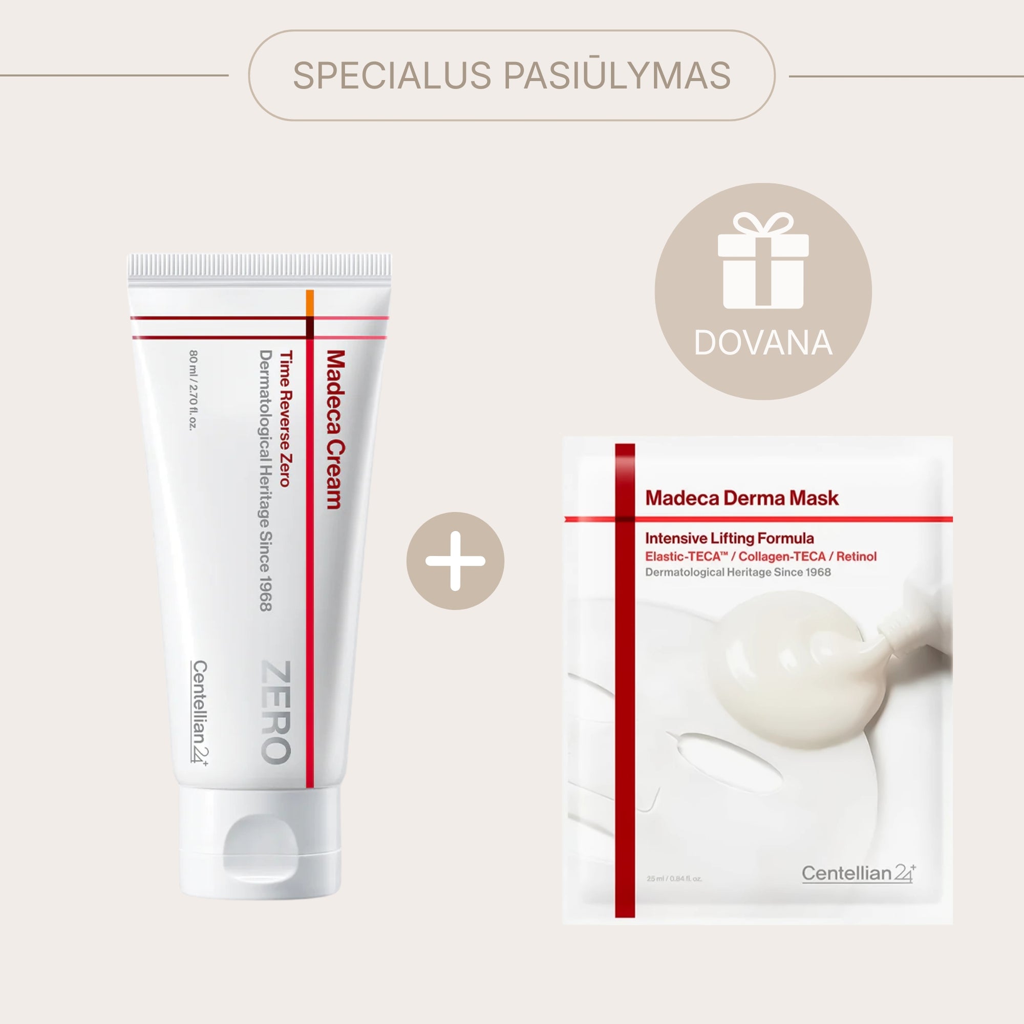 CENTELLIAN24 Madeca Cream Time Reverse Zero – lengvas stangrinantis veido kremas + DOVANA