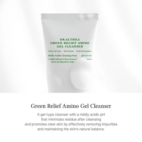 DR. ALTHEA Green Relief Amino Gel Cleanser - švelnus veido prausiklis