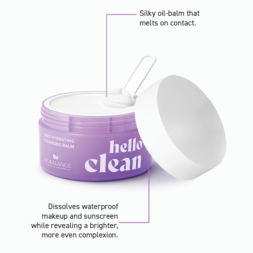 BIO BALANCE Hello Clean - drėkinantis valomasis veido balzamas su hialuronu