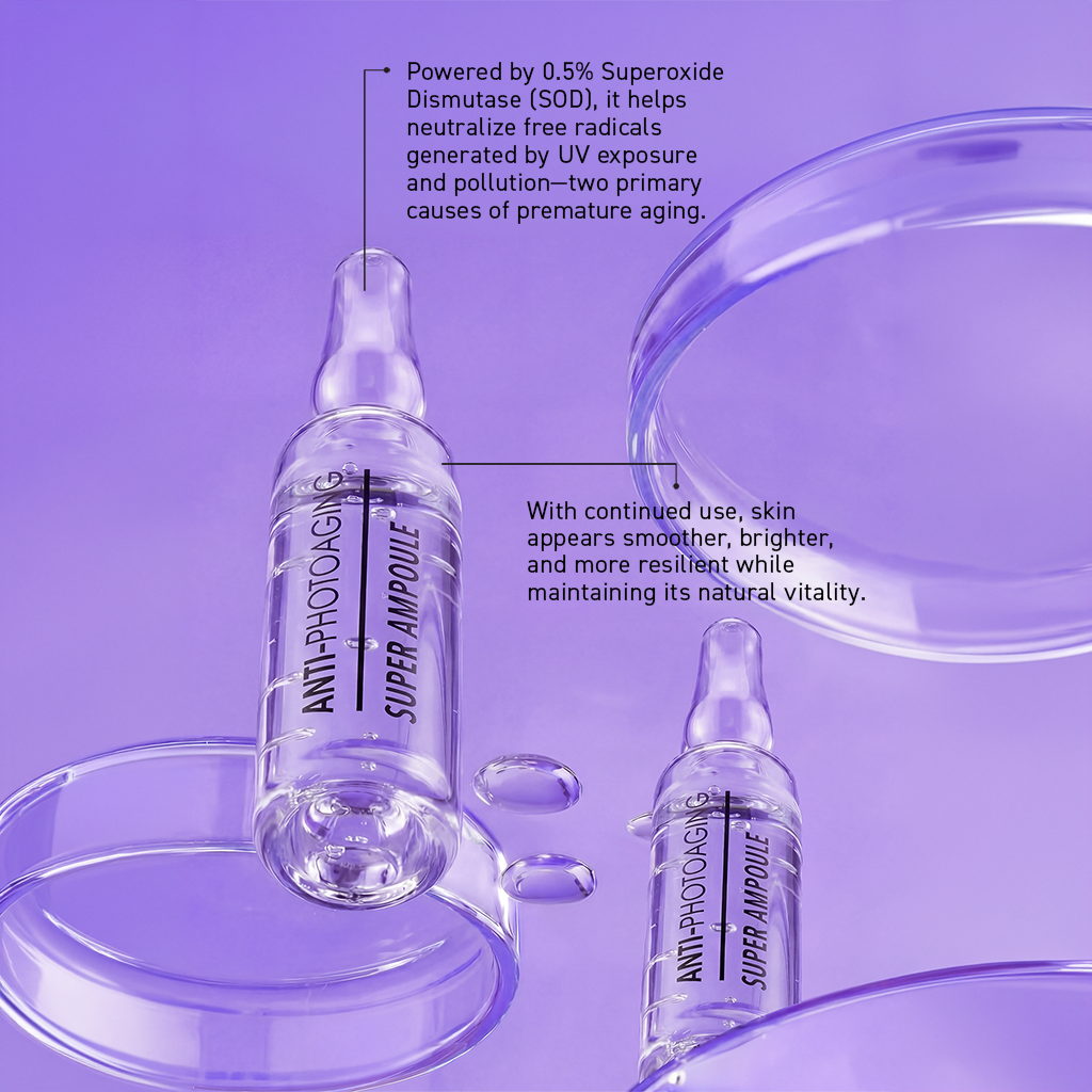 BIO BALANCE Anti.Photoaging - antioksidantinį poveikį turinčios ampulės veidui