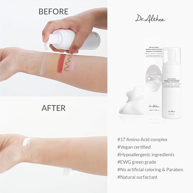 DR. ALTHEA 15% Amino Acid Gentle Bubble Cleanser - švelnus putų veido prausiklis jautriai odai