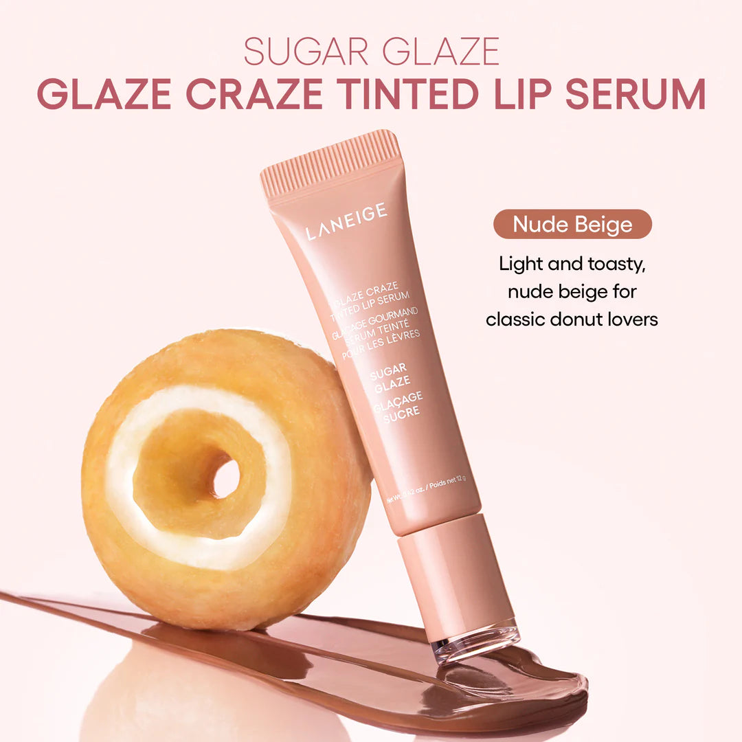 LANEIGE Glaze Craze Tinted Lip Serum Sugar Glaze – blizgus lūpų serumas su atspalviu