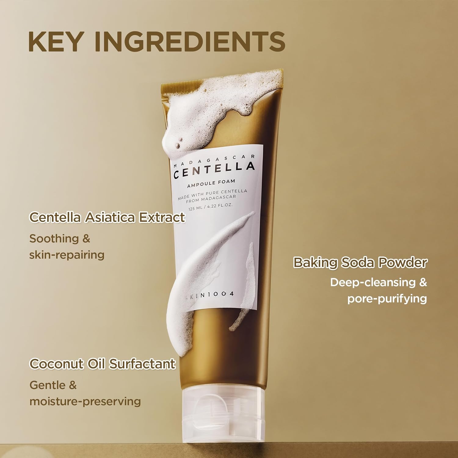 Madagascar Centella Ampoule Foam – švelnus kasdienis veido prausiklis