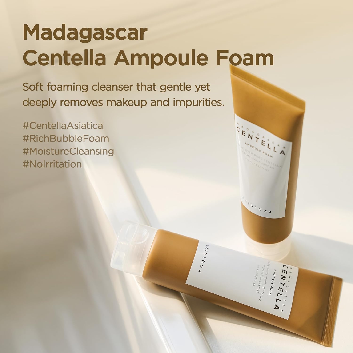 Madagascar Centella Ampoule Foam – švelnus kasdienis veido prausiklis