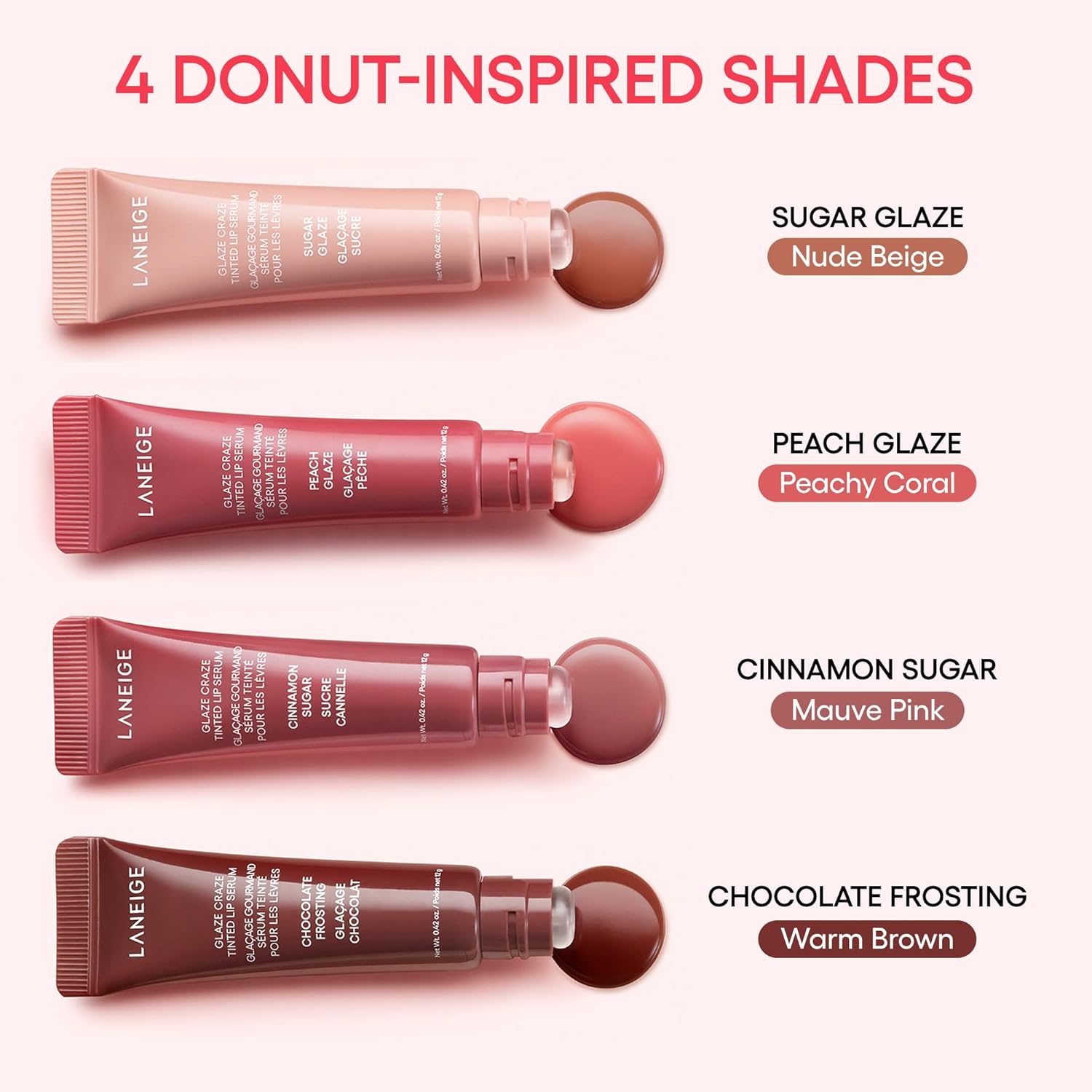 LANEIGE Glaze Craze Tinted Lip Serum Sugar Glaze – blizgus lūpų serumas su atspalviu