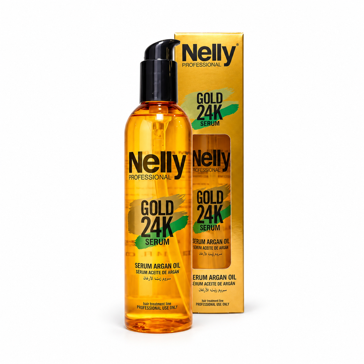 NELLY PROFESSIONAL 24K Argan Oil Serum – plaukų serumas su argano aliejumi