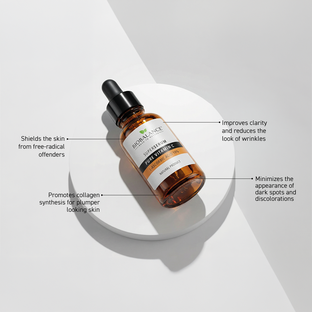BIO BALANCE Super Glow Duo – skaistinantis veido priežiūros rinkinys su vitaminu C