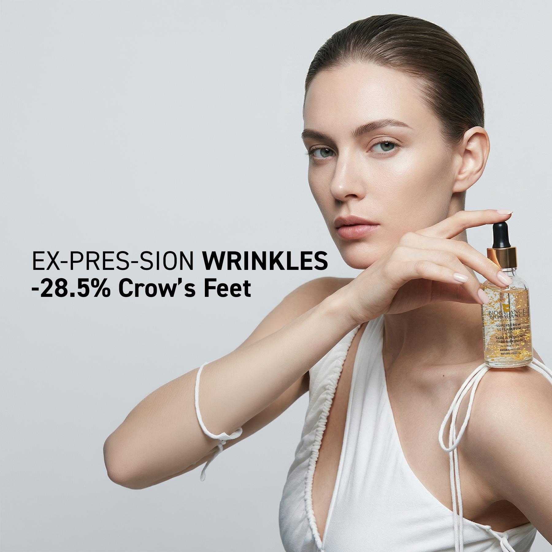 BIO BALANCE Gold &amp; Peptide 24K - raukšles mažinantis veido serumas