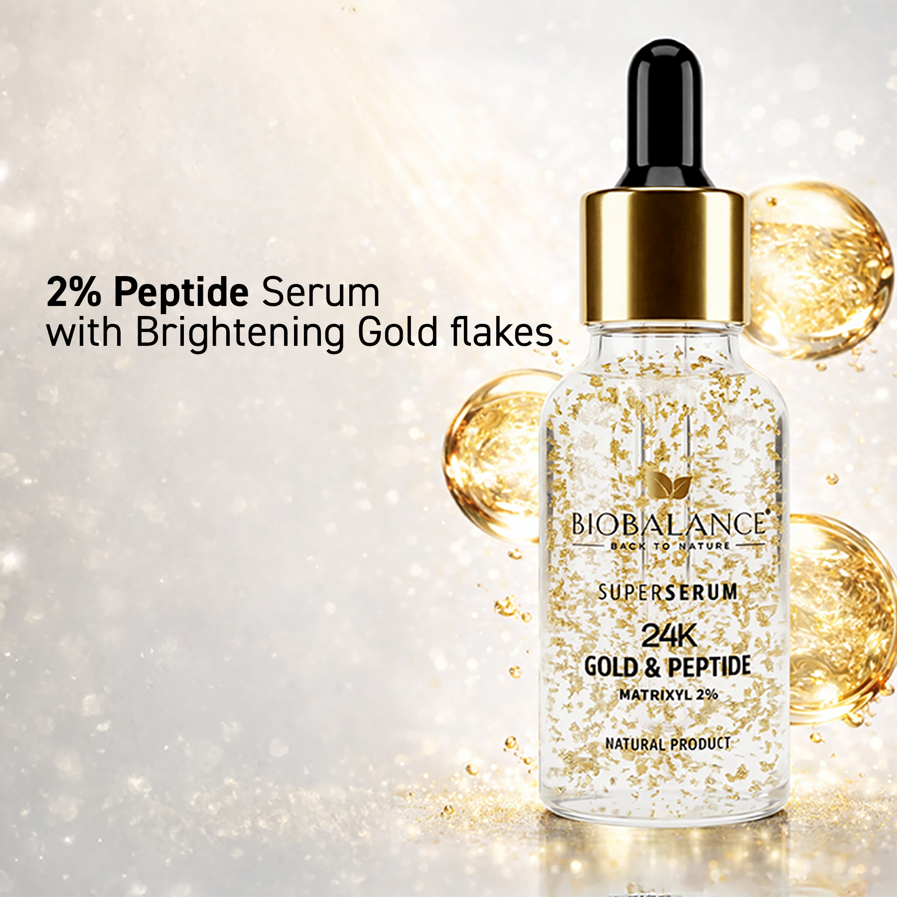 BIO BALANCE Gold &amp; Peptide 24K - raukšles mažinantis veido serumas
