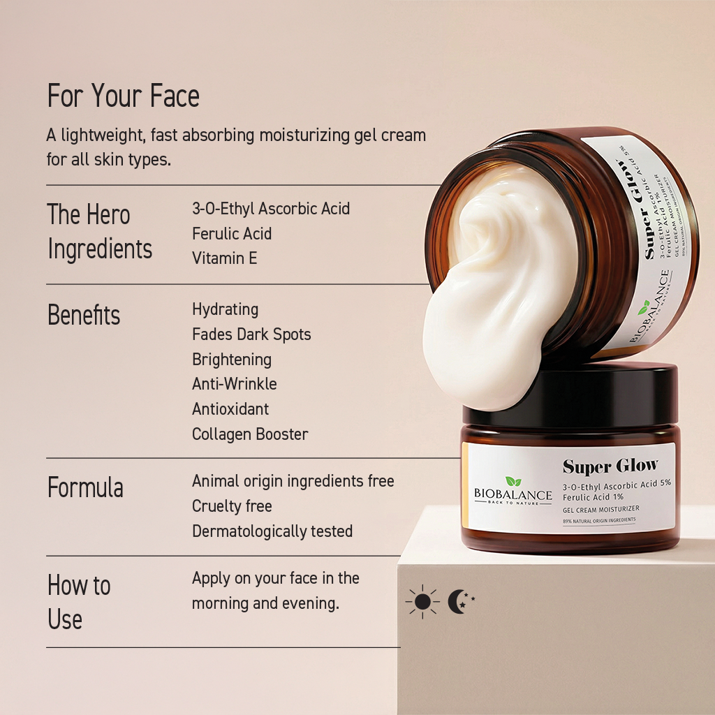 BIO BALANCE Super Glow Duo – skaistinantis veido priežiūros rinkinys su vitaminu C