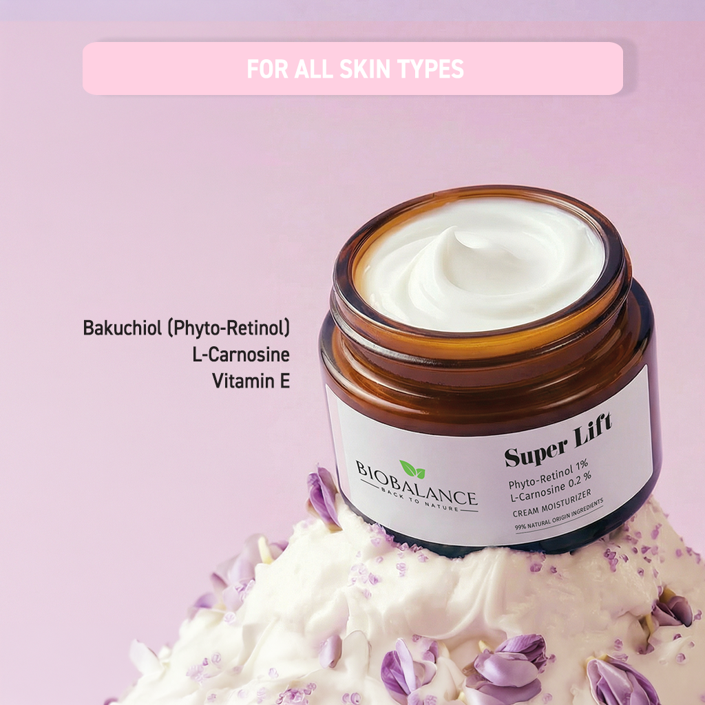 BIO BALANCE Super Lift Duo – liftinguojantis veido priežiūros rinkinys su retinoliu