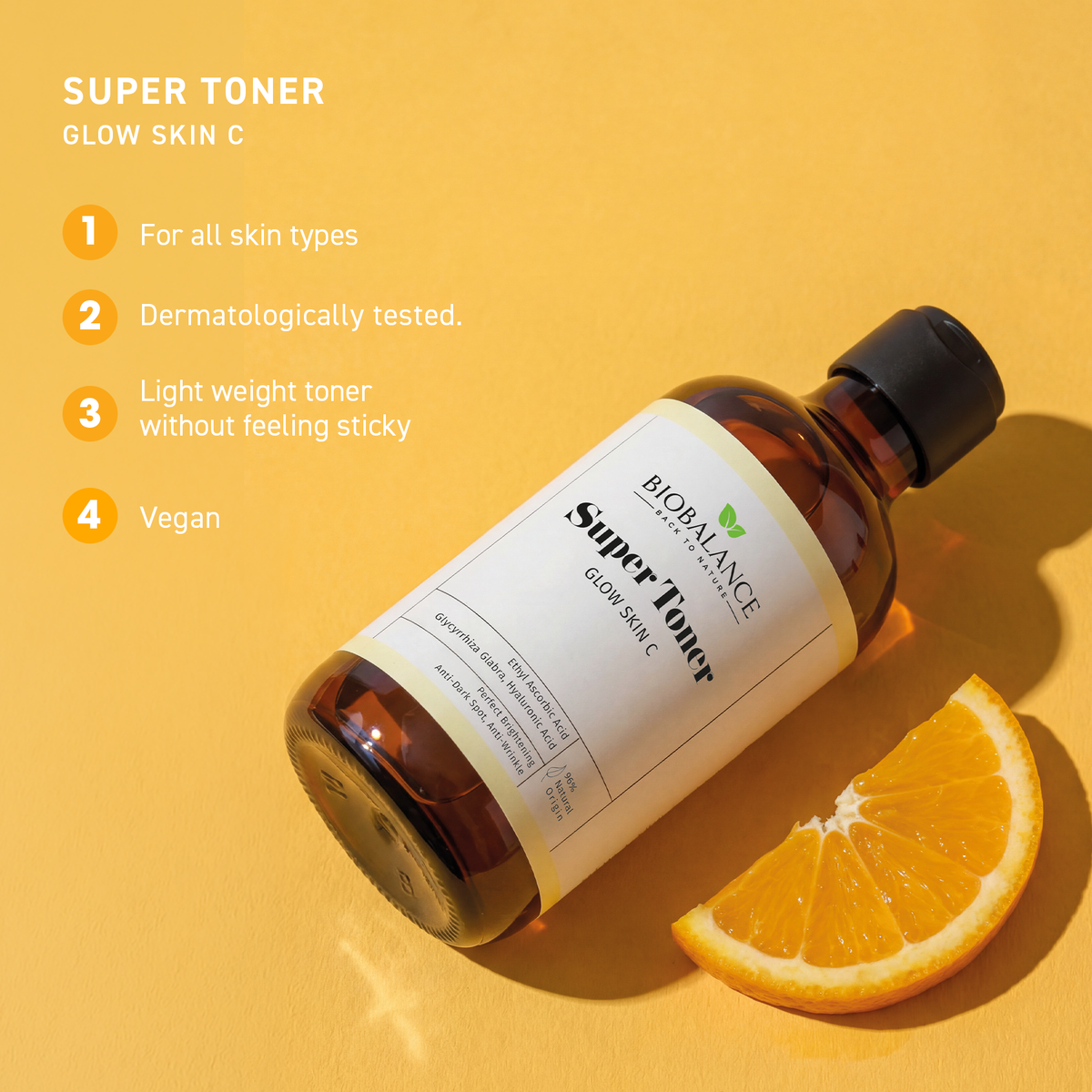 BIO BALANCE Super Toner Glow Skin C – skaistinantis veido tonikas