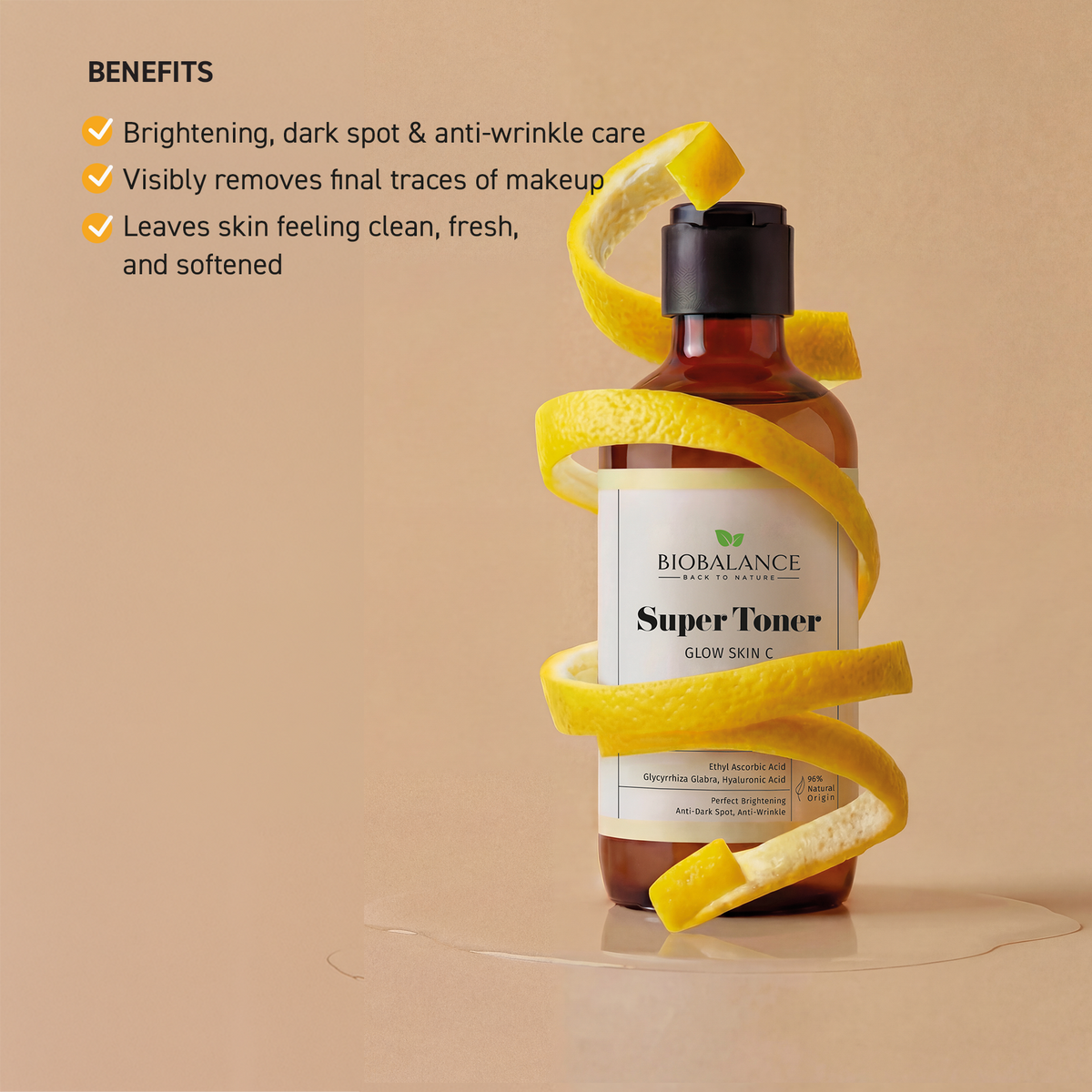 BIO BALANCE Super Toner Glow Skin C – skaistinantis veido tonikas