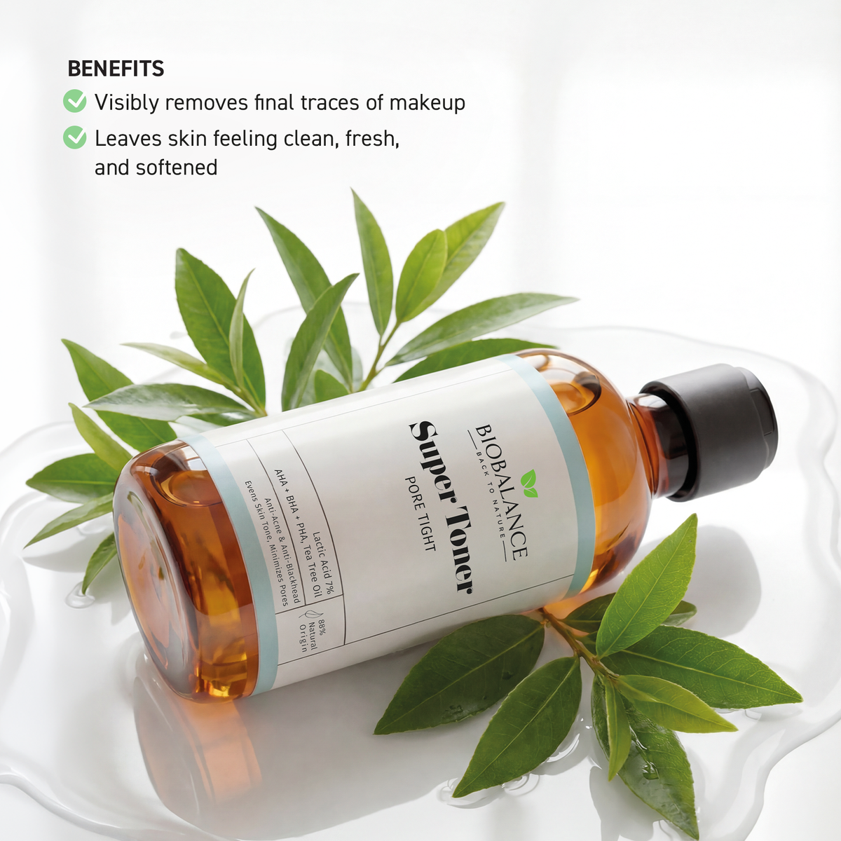 BIO BALANCE Super Toner Pore Tight – poras sutraukiantis veido tonikas