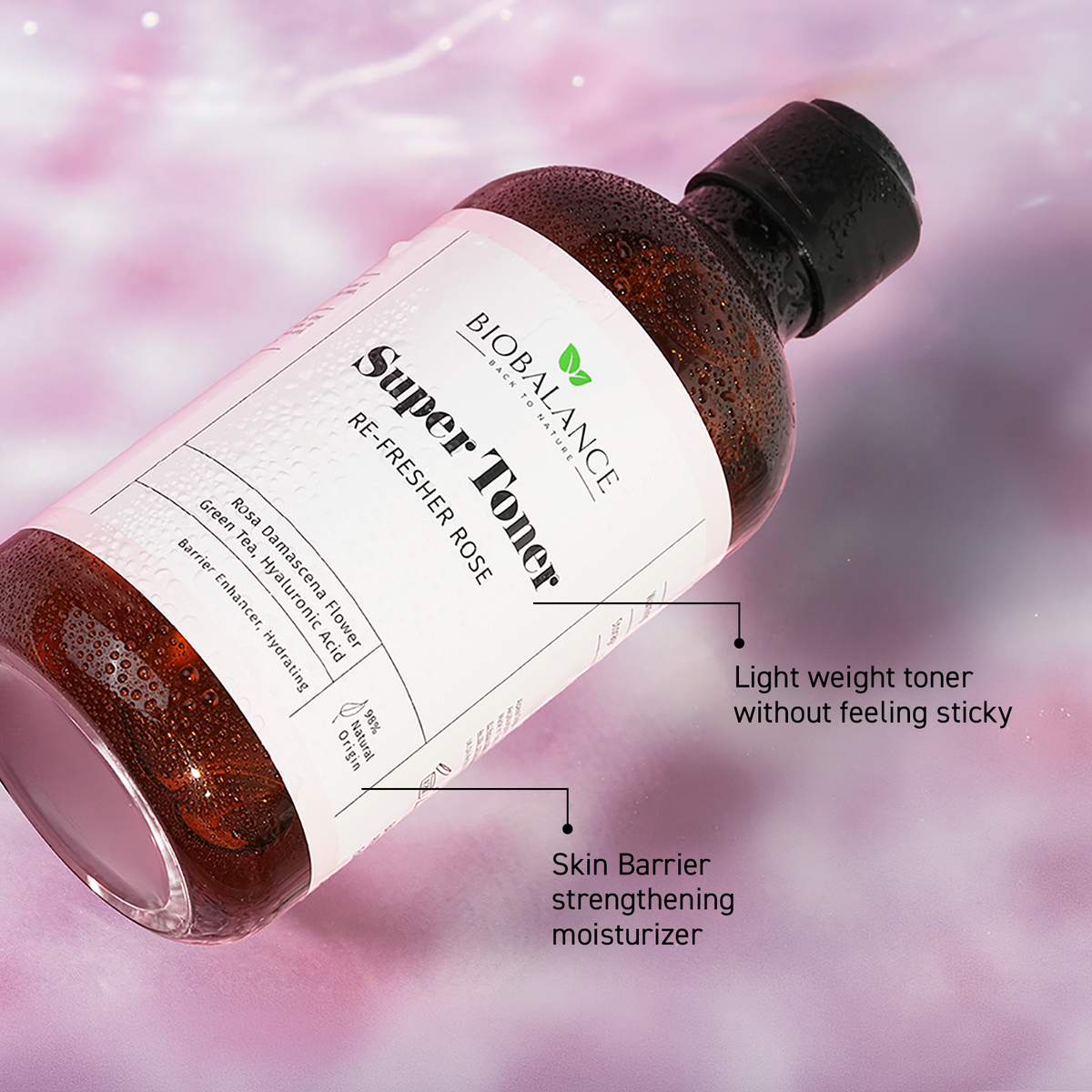 BIO BALANCE Super Toner Refresher Rose  – gaivinantis veido tonikas