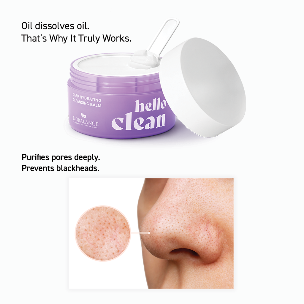BIO BALANCE Hello Clean - drėkinantis valomasis veido balzamas su hialuronu