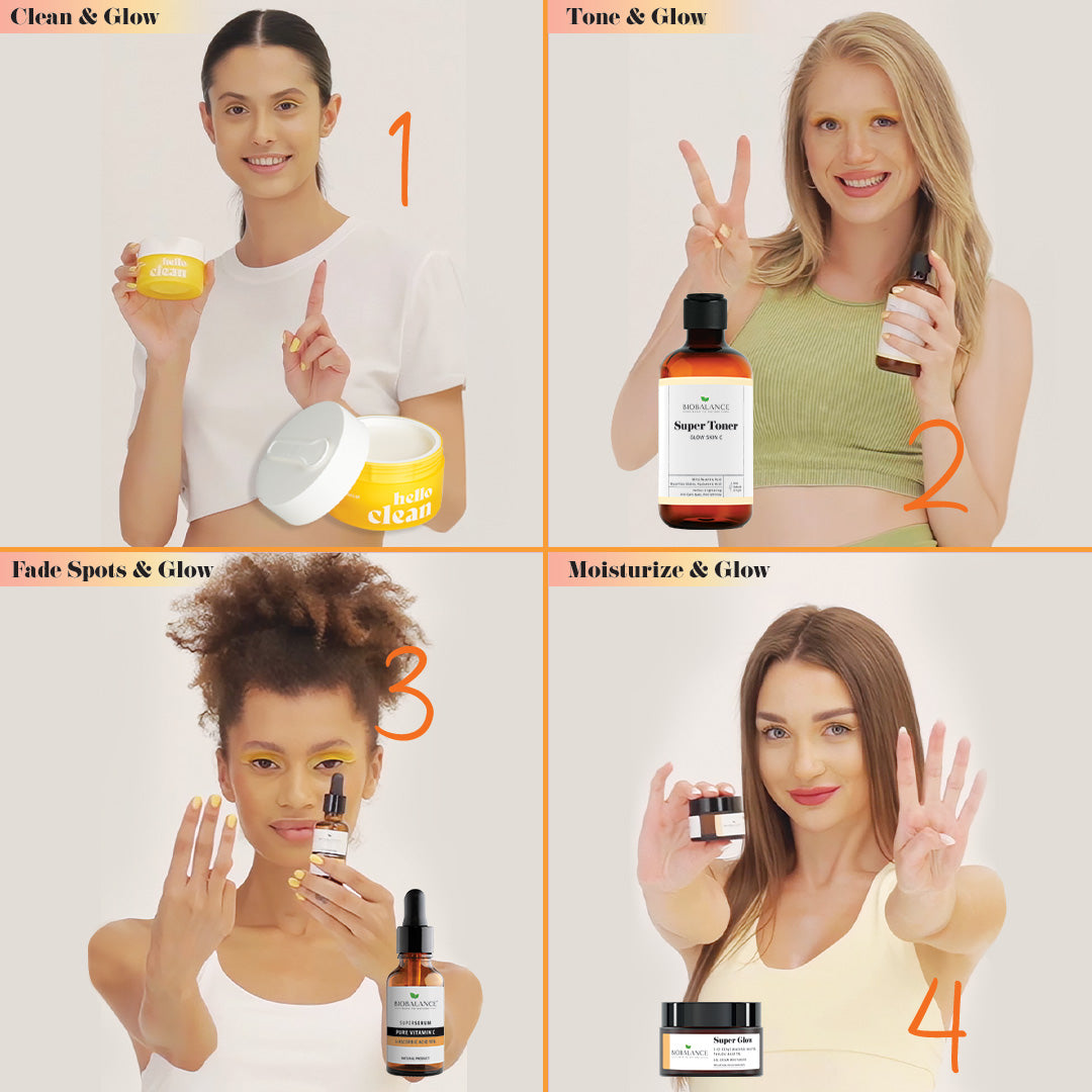 BIO BALANCE Super Glow C - švytėjimo suteikianti rutina kasdienai