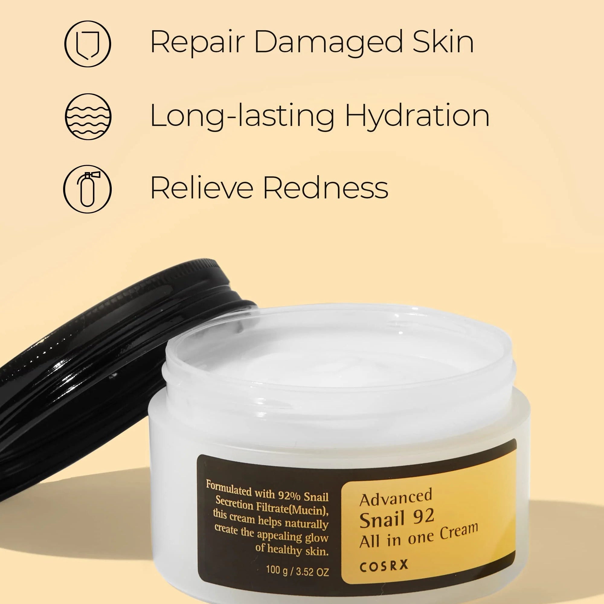 Advanced Snail 92 All In One Cream - atkuriamasis veido kremas su sraigių mucinu