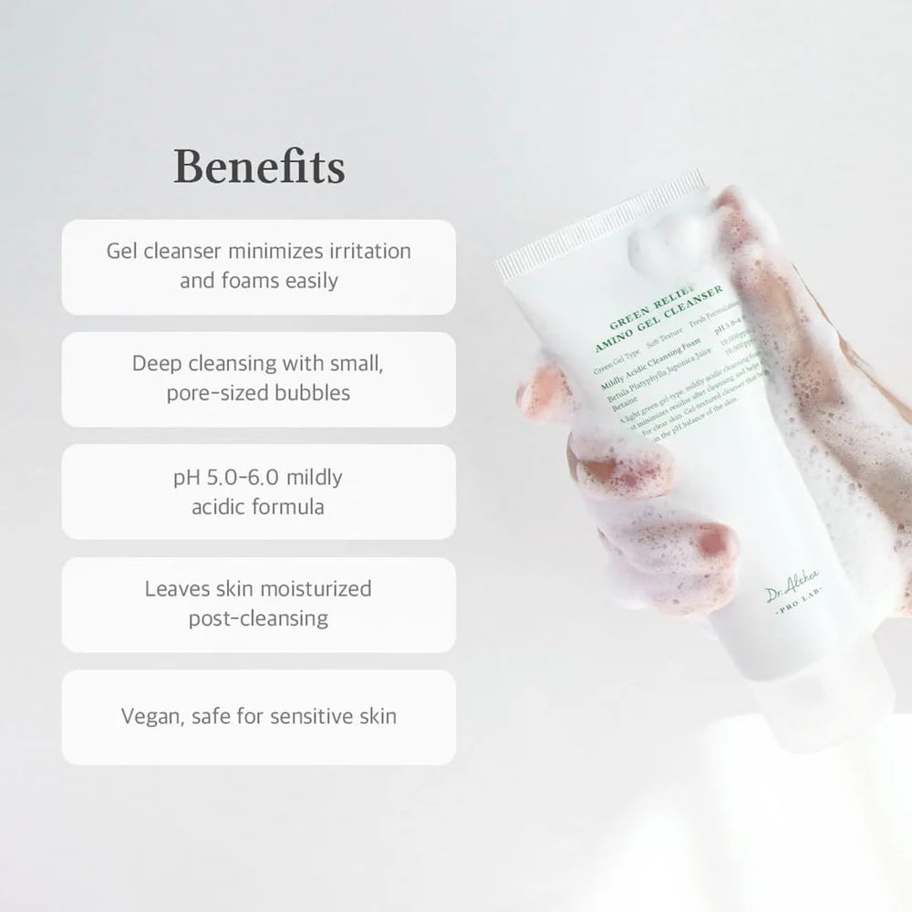 DR. ALTHEA Green Relief Amino Gel Cleanser - švelnus veido prausiklis