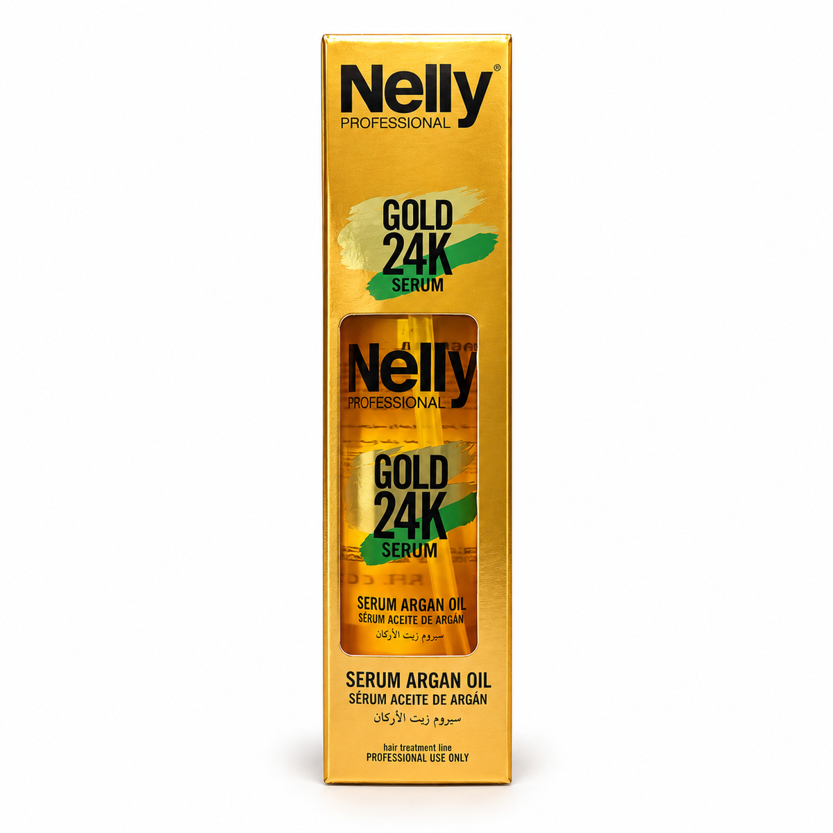 NELLY PROFESSIONAL 24K Argan Oil Serum – plaukų serumas su argano aliejumi