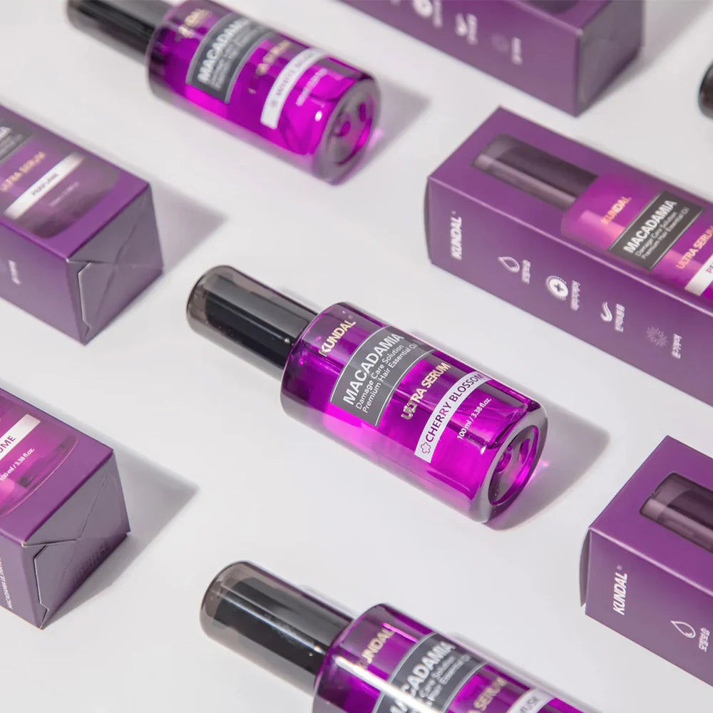Macadamia Hair Serum Cherry Blossom – serumas plaukų galiukams vyšnių žiedų aromato