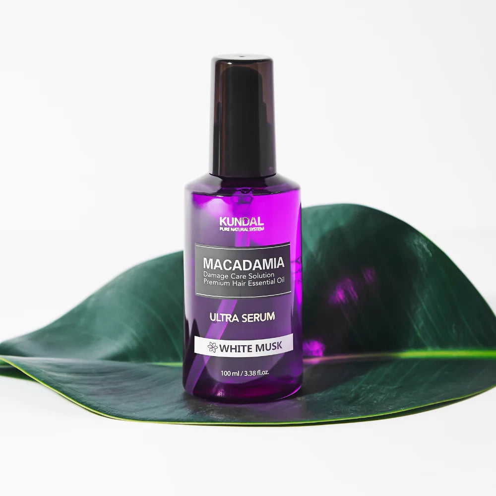 Macadamia Hair Serum White Musk – serumas plaukų galiukams muskuso aromato
