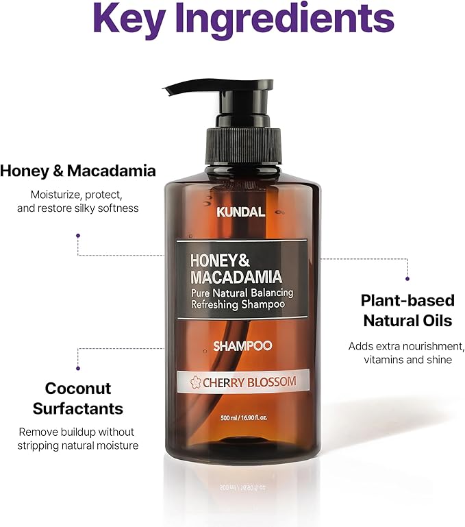 Honey &amp; Macadamia Nature Shampoo Cherry Blossom – šampūnas vyšnių žiedų aromato