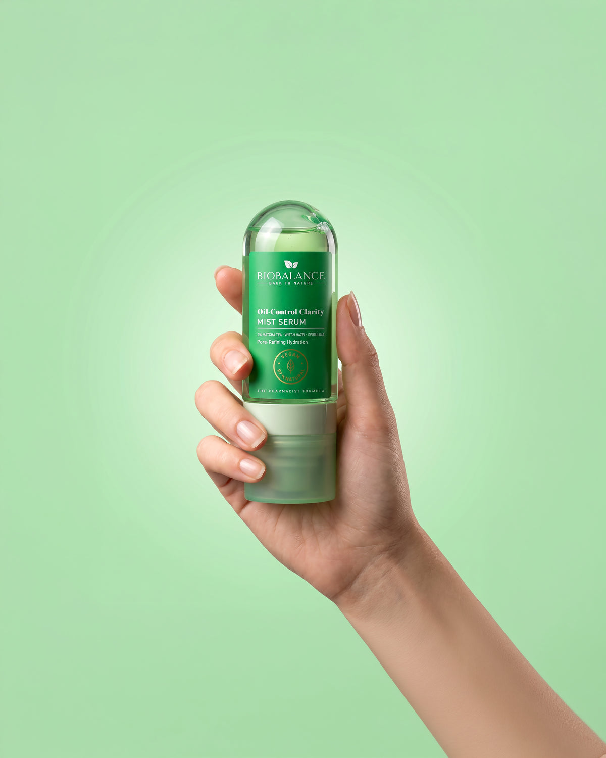 BIO BALANCE Oil Control Clarity Mist Serum  – riebalų išsiskyrimą reguliuojanti veido dulksna-serumas