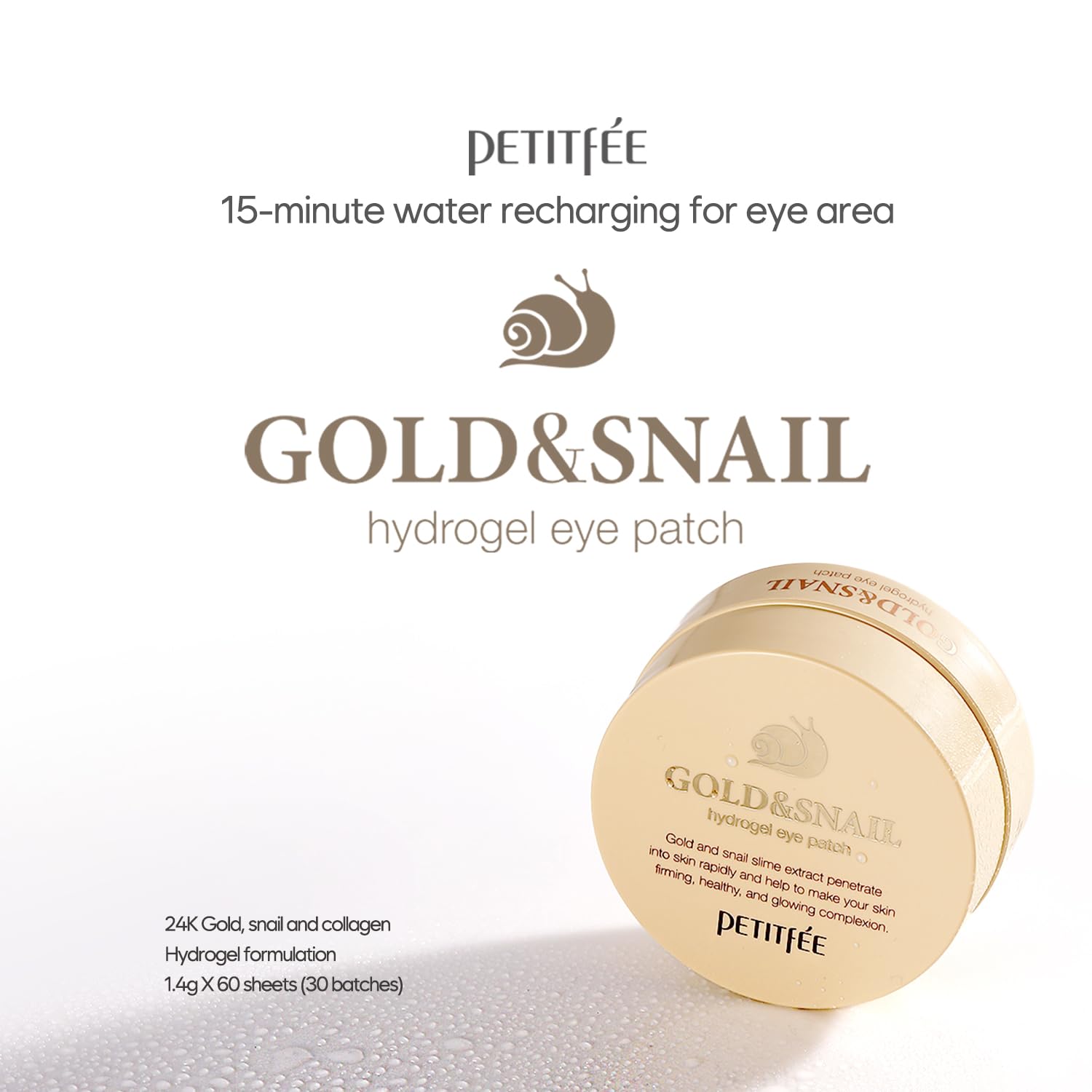 Gold &amp; Snail Hydrogel Eye Patch - paakių padeliai