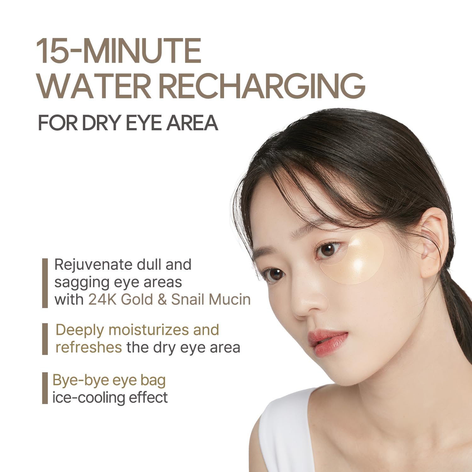 Gold &amp; Snail Hydrogel Eye Patch - paakių padeliai