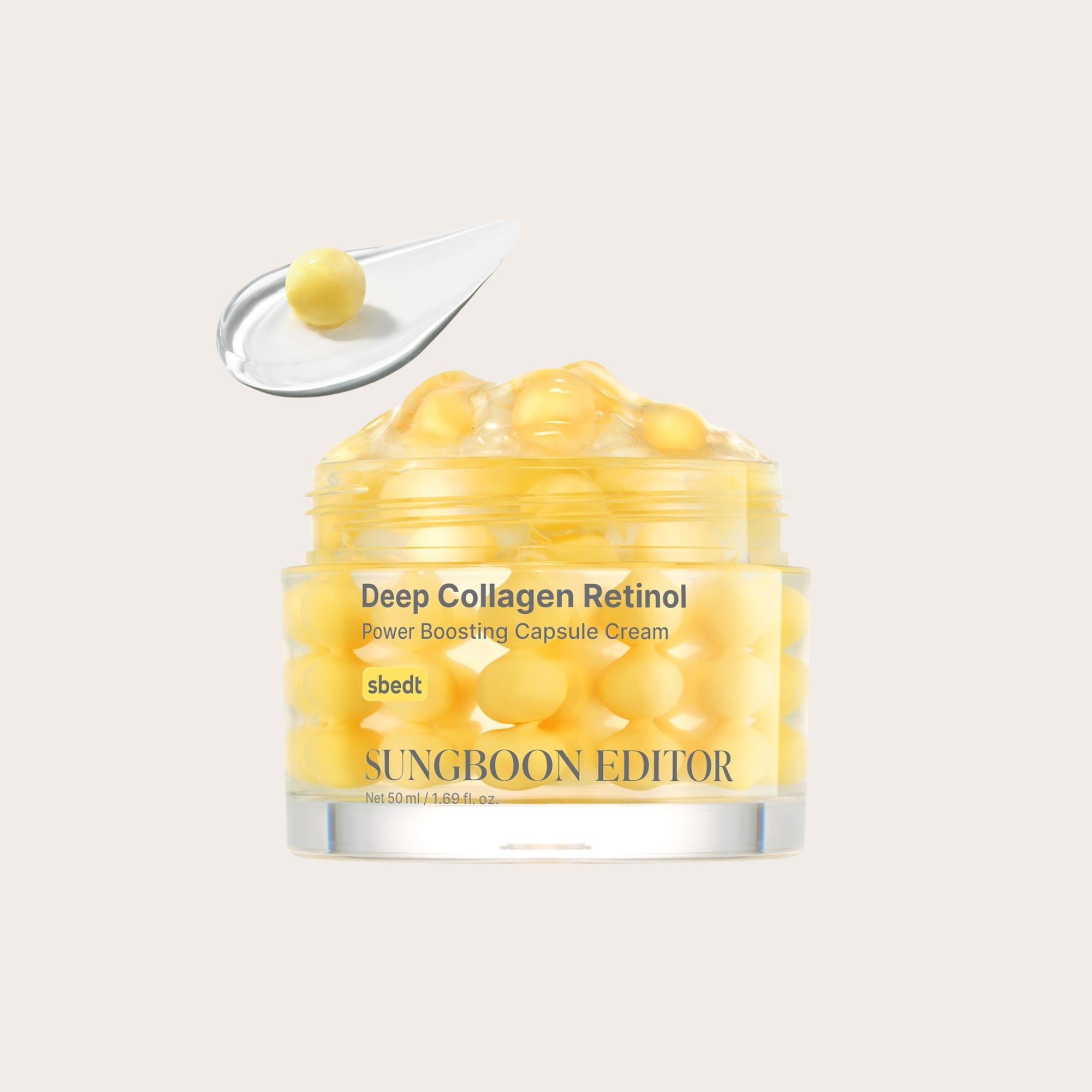 SUNGBOON EDITOR Deep Collagen Retinol Power Boosting Capsule Cream – stiprinamasis kapsulių veido kremas