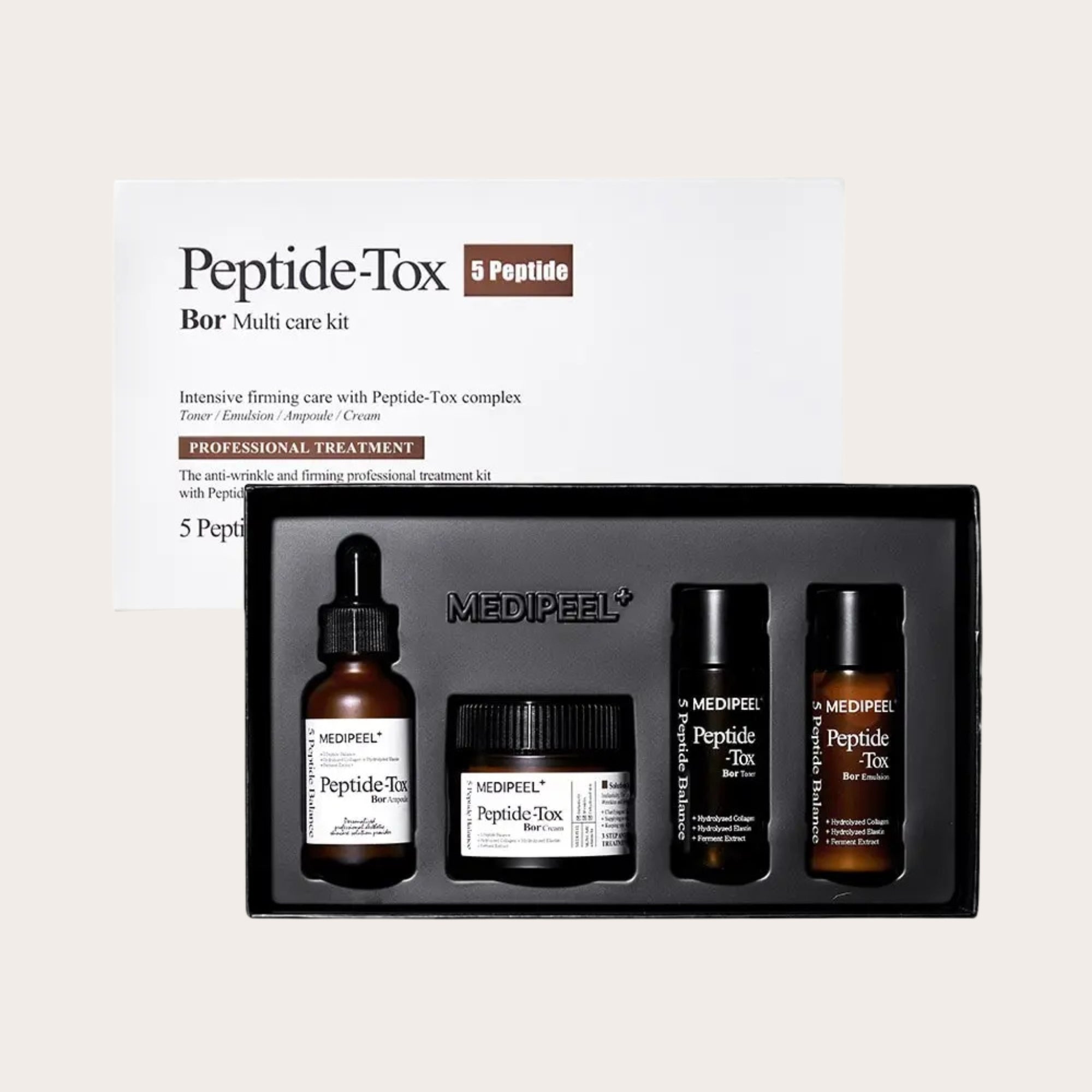 MEDIPEEL Bor-Tox Multi Care Kit – stangrinantis veido priežiūros rinkinys su peptidais