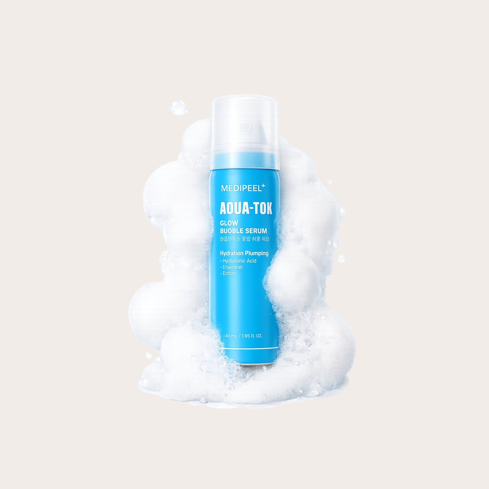MEDIPEEL Aqua-Tox Glow Bubble Serum – intensyviai drėkinantis putų veido serumas