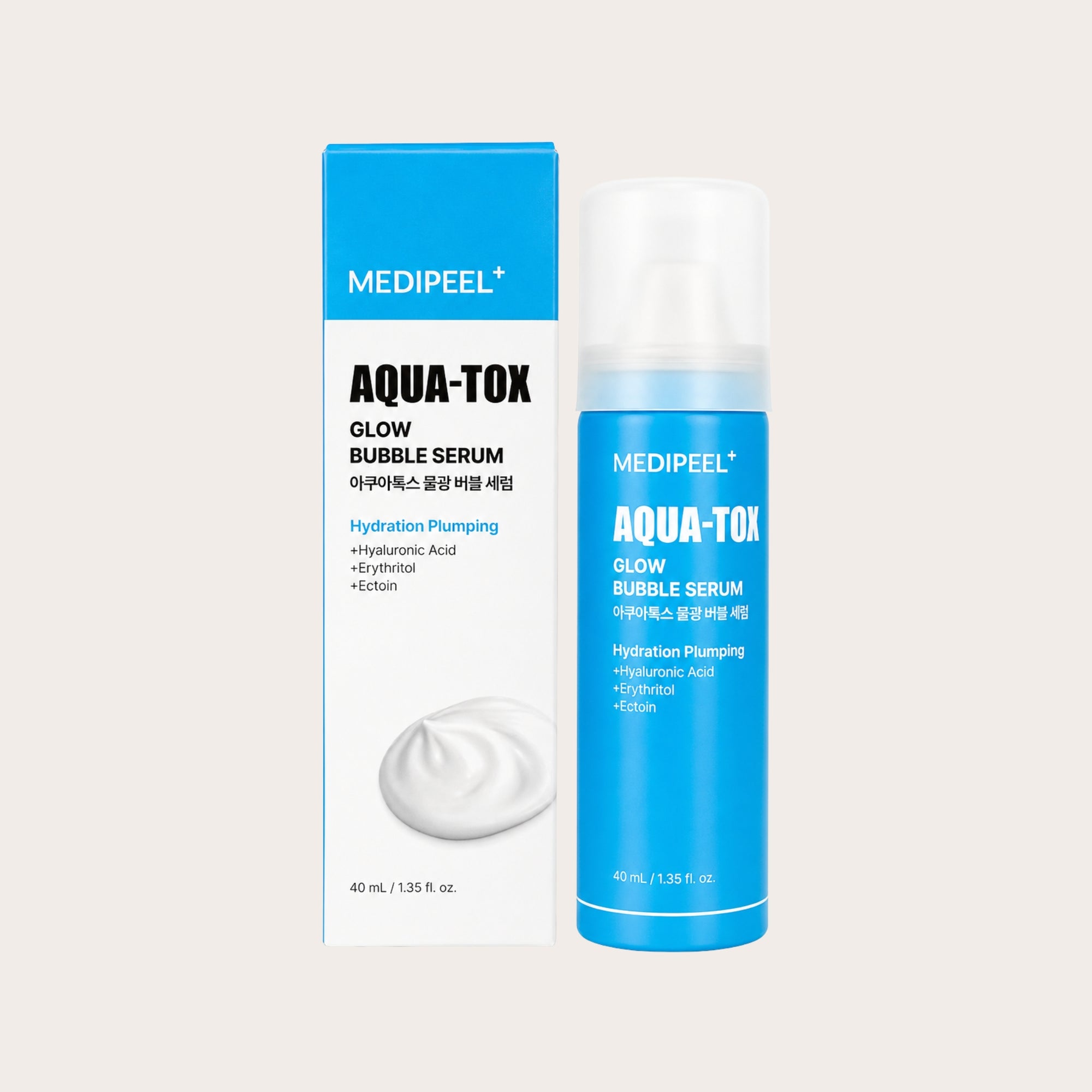 MEDIPEEL Aqua-Tox Glow Bubble Serum – intensyviai drėkinantis putų veido serumas