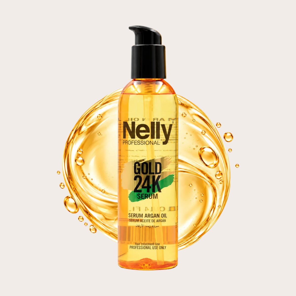 NELLY PROFESSIONAL 24K Argan Oil Serum – plaukų serumas su argano aliejumi