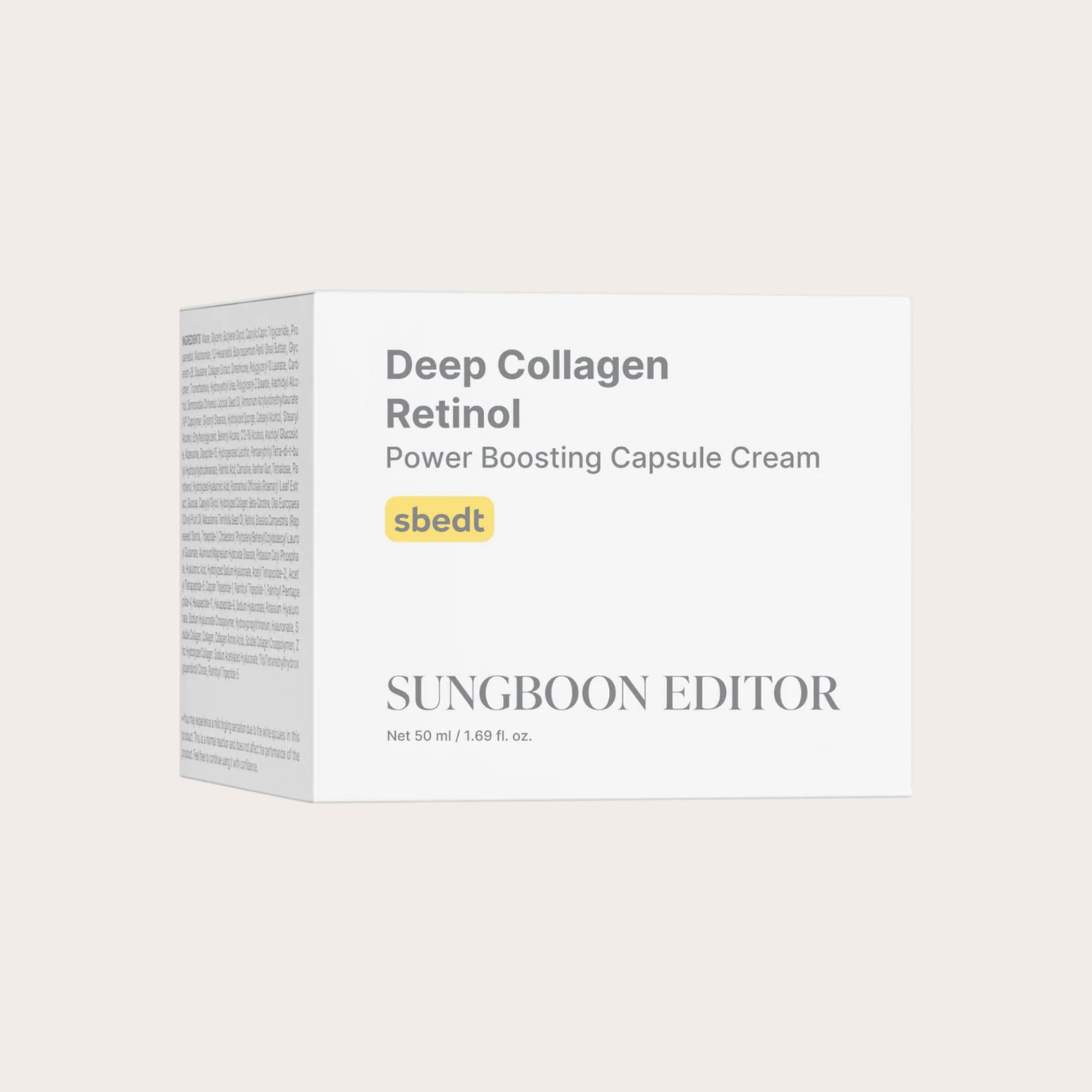 SUNGBOON EDITOR Deep Collagen Retinol Power Boosting Capsule Cream – stiprinamasis kapsulių veido kremas