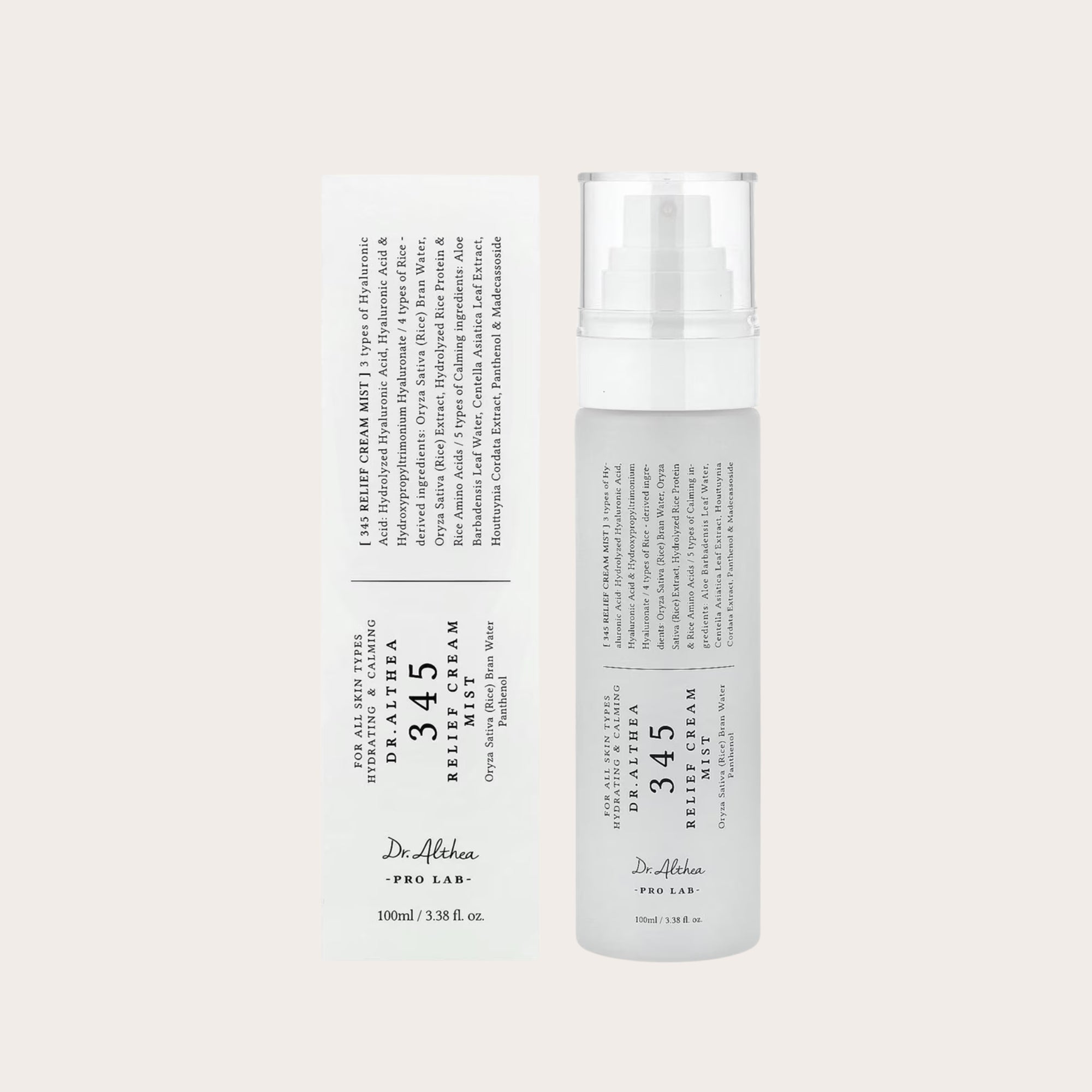DR.ALTHEA 345 Relief Cream Mist – raminanti ir drėkinanti veido dulksna