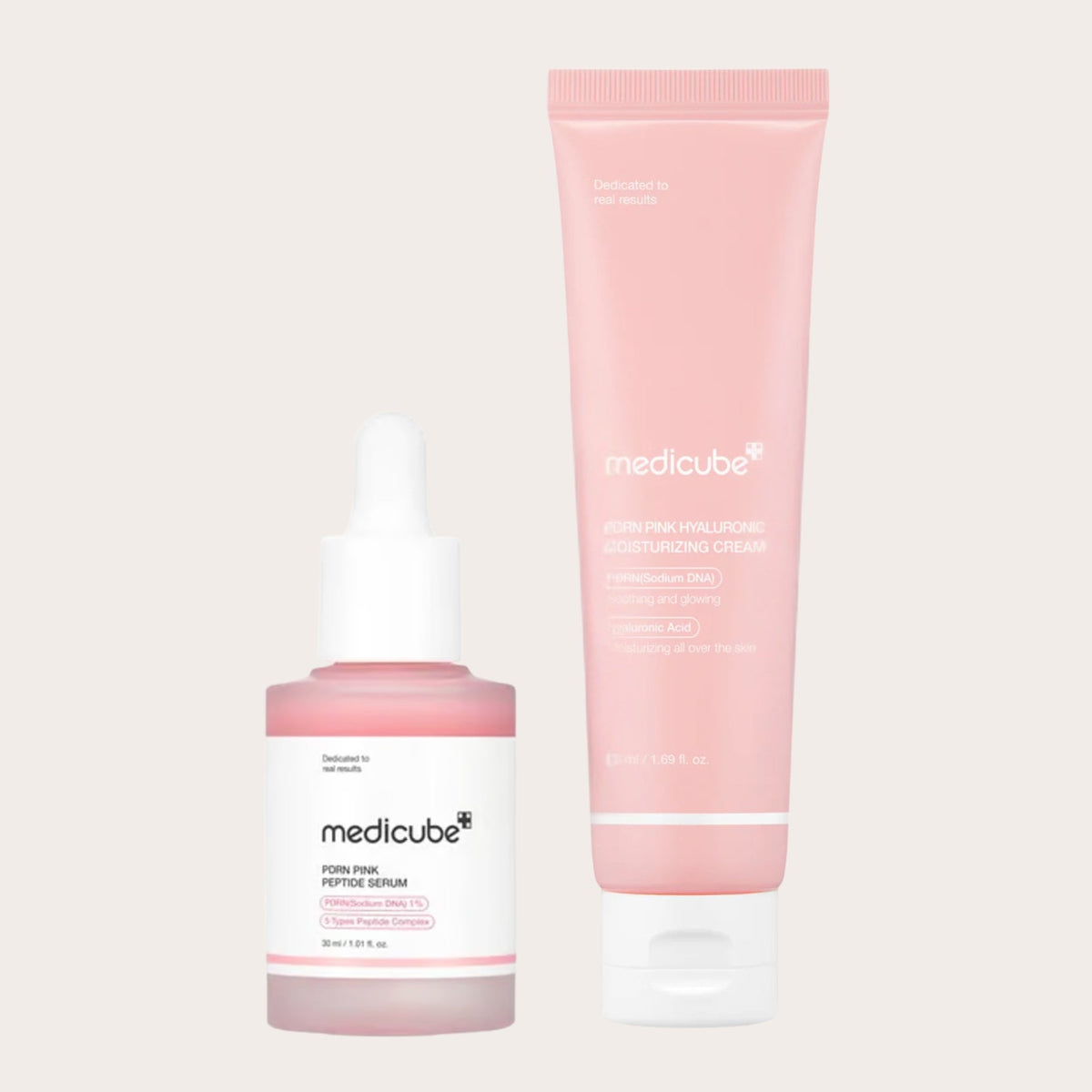 MEDICUBE PDRN Pink Duo – švytėjimo ir drėkinimo rinkinys su peptidais ir hialuronu