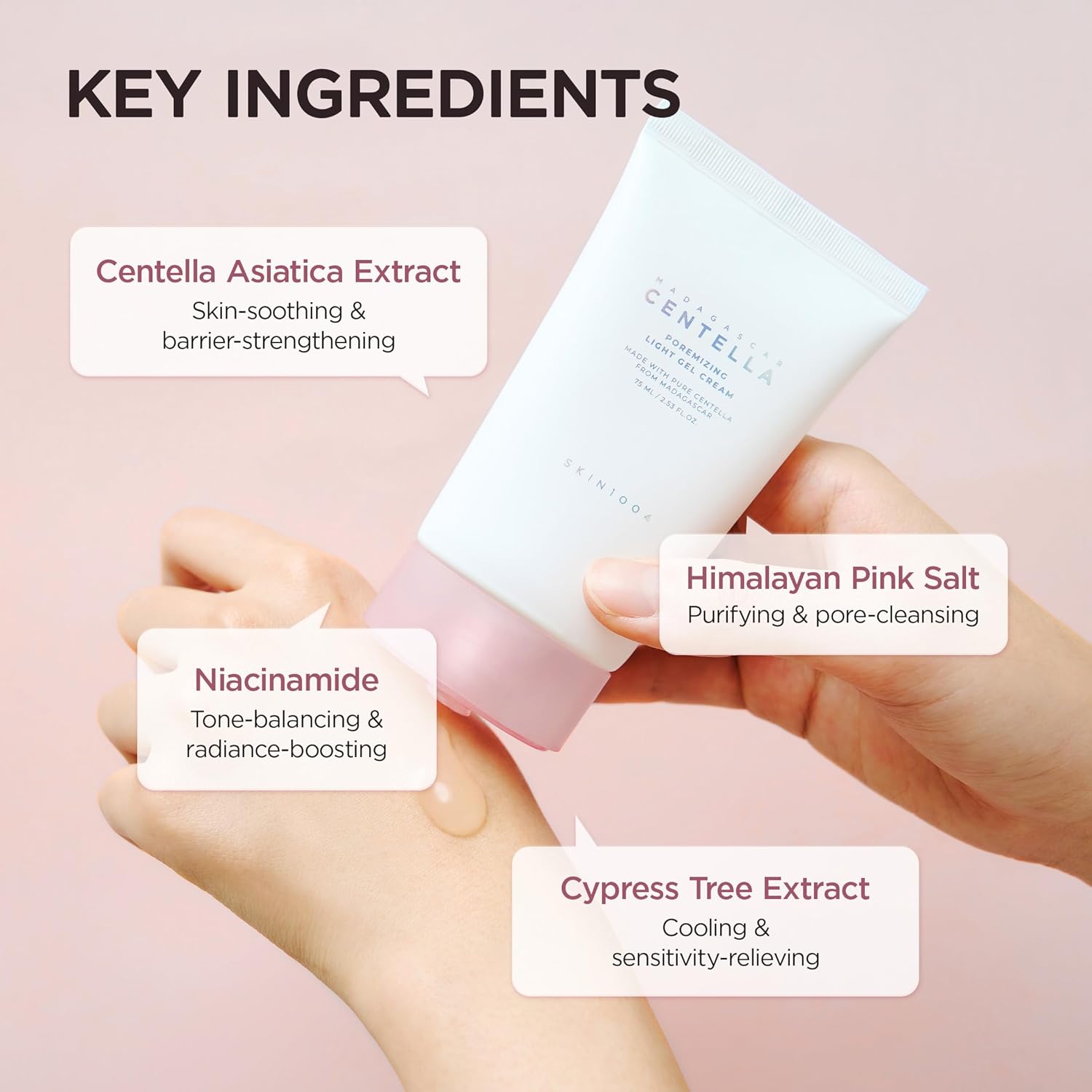 Madagascar Centella Poremizing Light Gel Cream – gaivinantis lengvas drėkinantis veido kremas